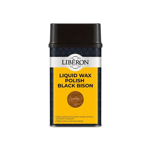 Liberon Liquid Wax Polish Black Bison Dark Oak 500ml Liberon - RockBottom Northampton