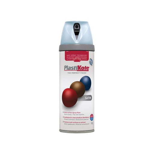 Plastikote Twist & Spray Satin Baby Blue 400ml PlastiKote - RockBottom Nothampton