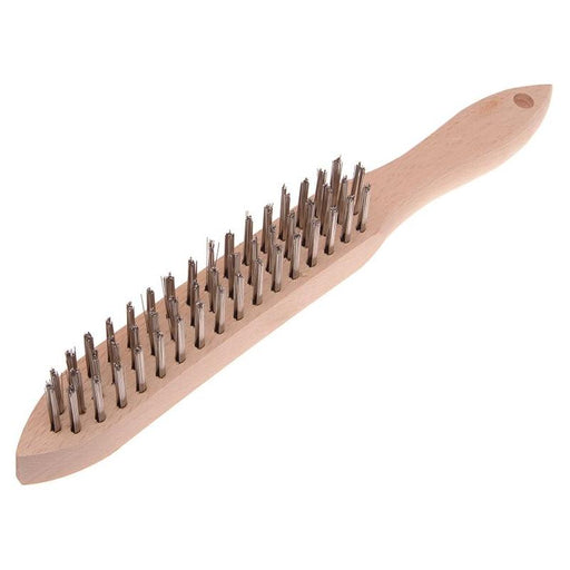 Faithfull 680/S3 Heavy-Duty Stainless Steel Scratch Brush - 3 Row Faithfull - RockBottom Northampton