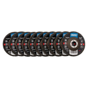 Draper Zirconium Oxide Flap Discs, 115 x 22.23mm, 40 Grit (Pack of 10) 84096 Draper - Town Tools 