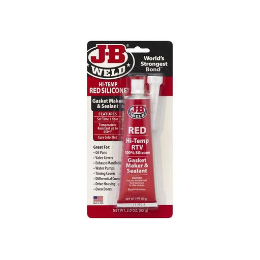 J-B Weld Hi-Temp Silicone Gasket Maker & Sealant Red 85g J-B Weld - RockBottom Northampton