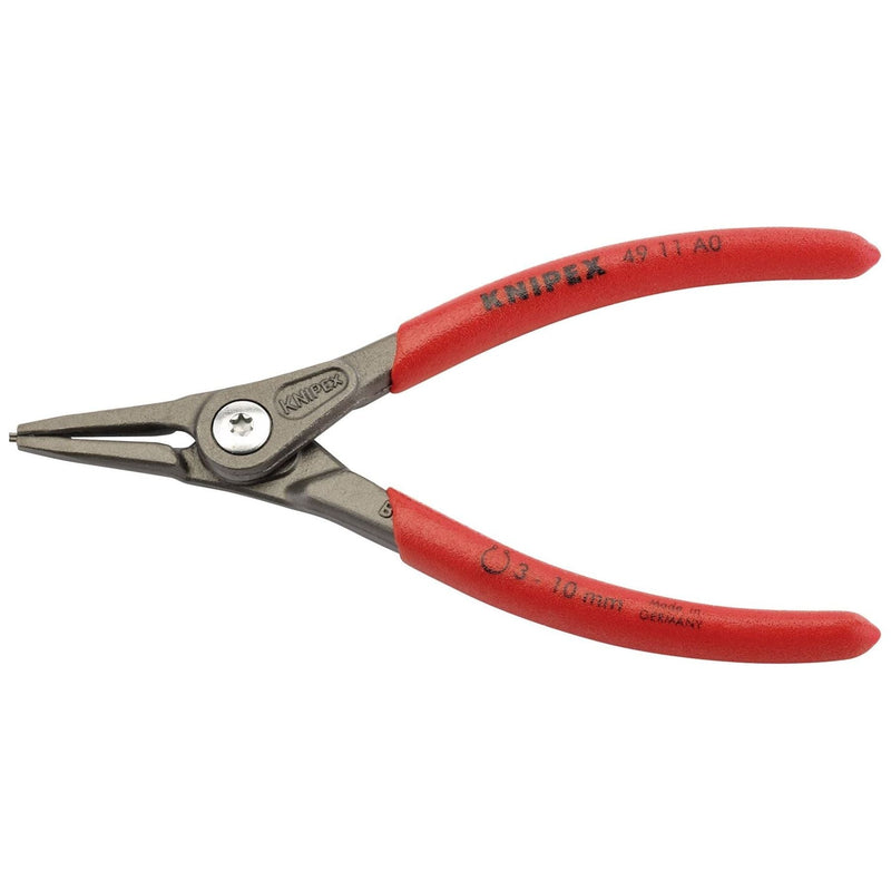 Draper Knipex 49 11 A0 140mm External Straight Tip Circlip Pliers, 3 - 10mm Capa Draper - Town Tools 