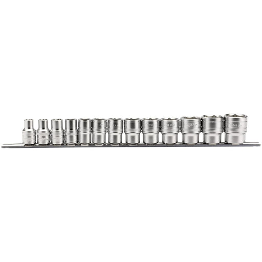 Draper Imperial Socket on a Metal Rail, 1/2" Sq. Dr. (13 Piece) 16498 Draper - Town Tools 