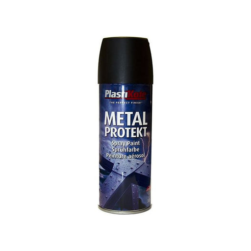 Plastikote Metal Protekt Spray Matt Black 400ml PlastiKote - RockBottom Nothampton