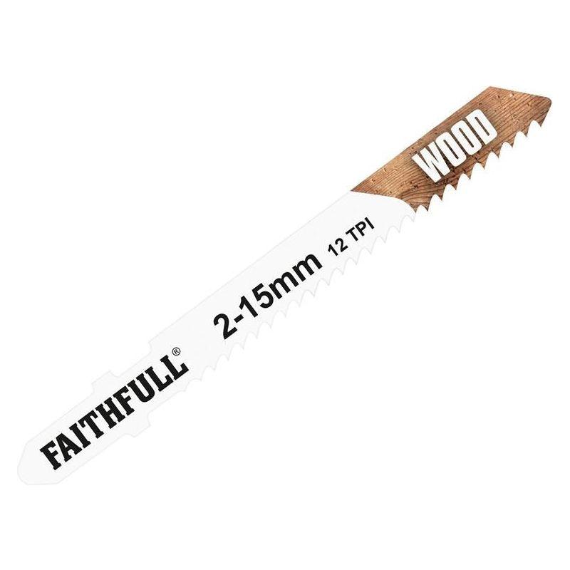 Faithfull Wood Jigsaw Blades Pack of 5 T119B Faithfull - RockBottom Northampton