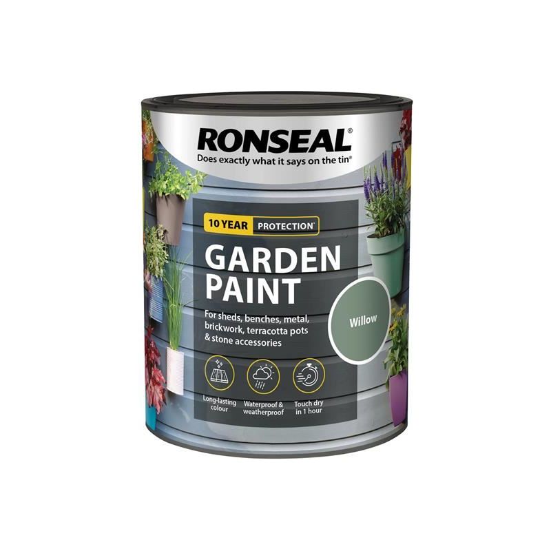 Ronseal Garden Paint Willow 750ml Ronseal - RockBottom Nothampton