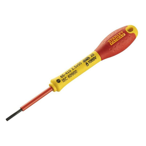 Stanley® Hand Tools FatMax® VDE Insulated Screwdriver Parallel Tip 2.5 x 50mm STANLEY® Hand Tools - RockBottom Nothampton