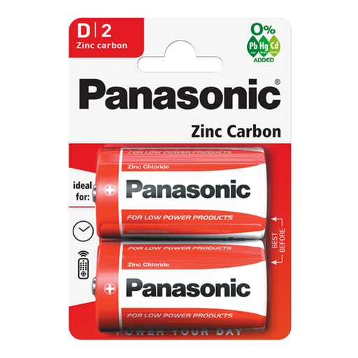 Panasonic Zinc Carbon Batteries D Size