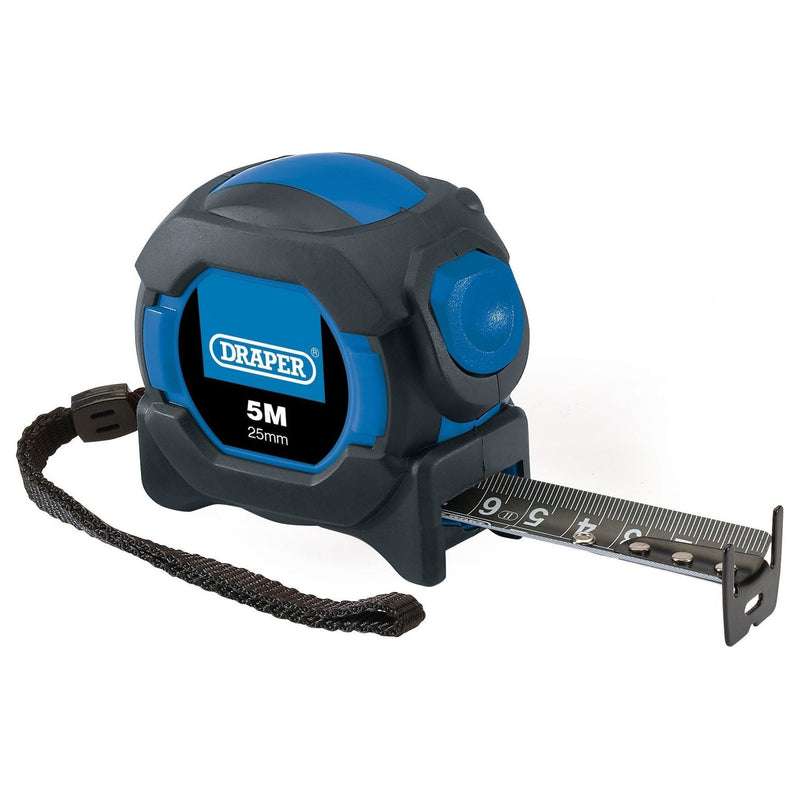 Draper Auto Lock Measuring Tape, 5m/16ft x 25mm Draper - Town Tools