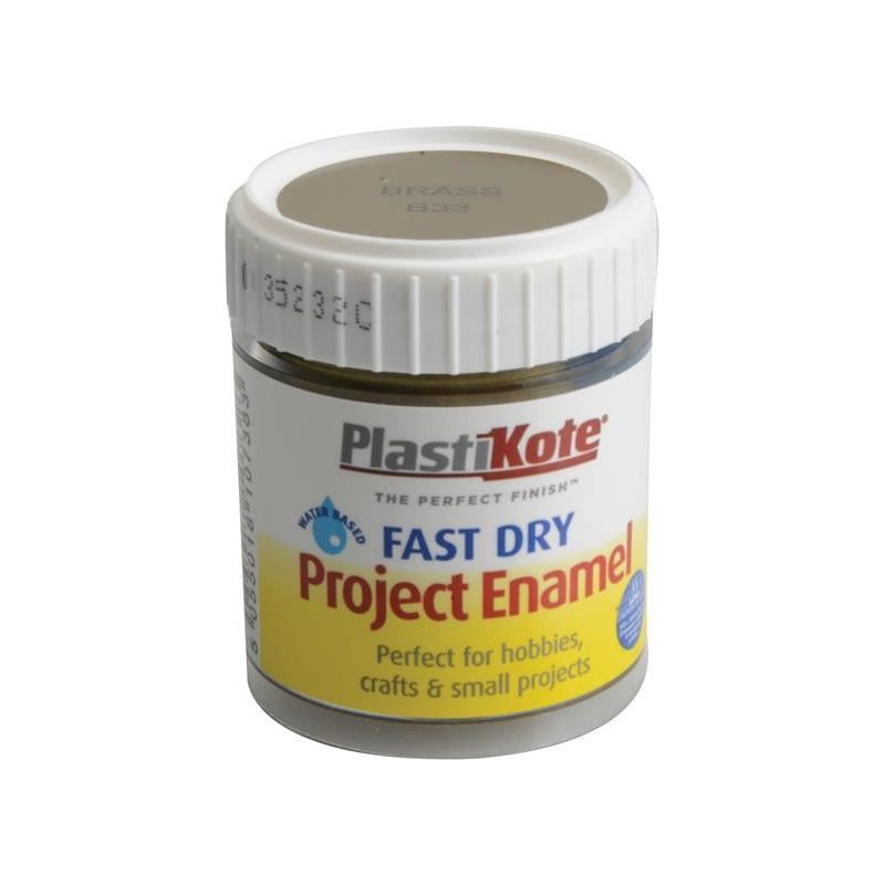 Plastikote Fast Dry Enamel Paint B33 Bottle Brass 59ml PlastiKote - RockBottom Nothampton