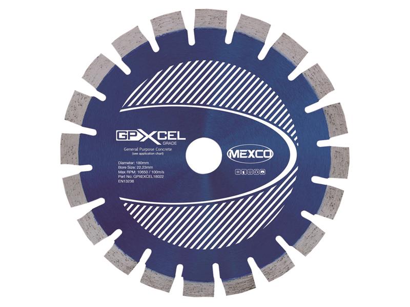 MEXCO - XCEL GRADE Concrete Diamond Blade 180 x 22mm