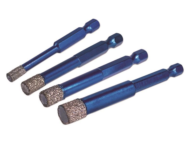 MEXCO XCEL Grade Wax Filled (Hex Fit) Tile Drill Bit Set, 4 Piece MEXCO - RockBottom Northampton