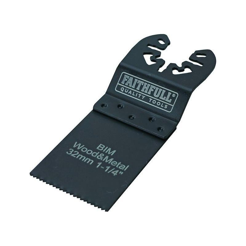 Faithfull Bi-Metal Flush Cut Wood/Metal Blades 32mm (Pack 5) Faithfull - RockBottom Northampton