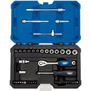 Draper Multi-Drive Metric Socket Set, 1/4" Sq. Dr. (43 Piece) 16479 Draper - Town Tools 