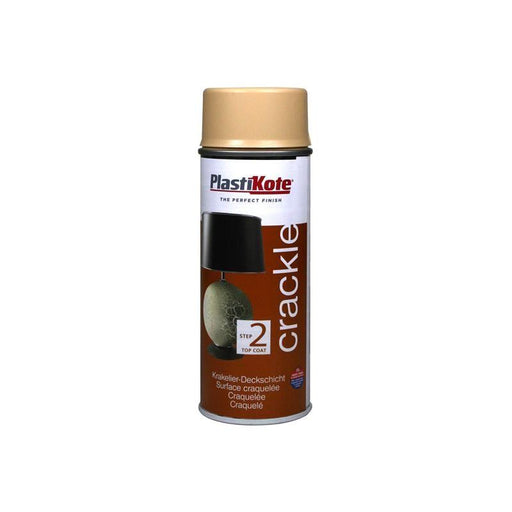 Plastikote Crackle Touch Spray Heritage Gold Top Coat 400ml PlastiKote - RockBottom Nothampton