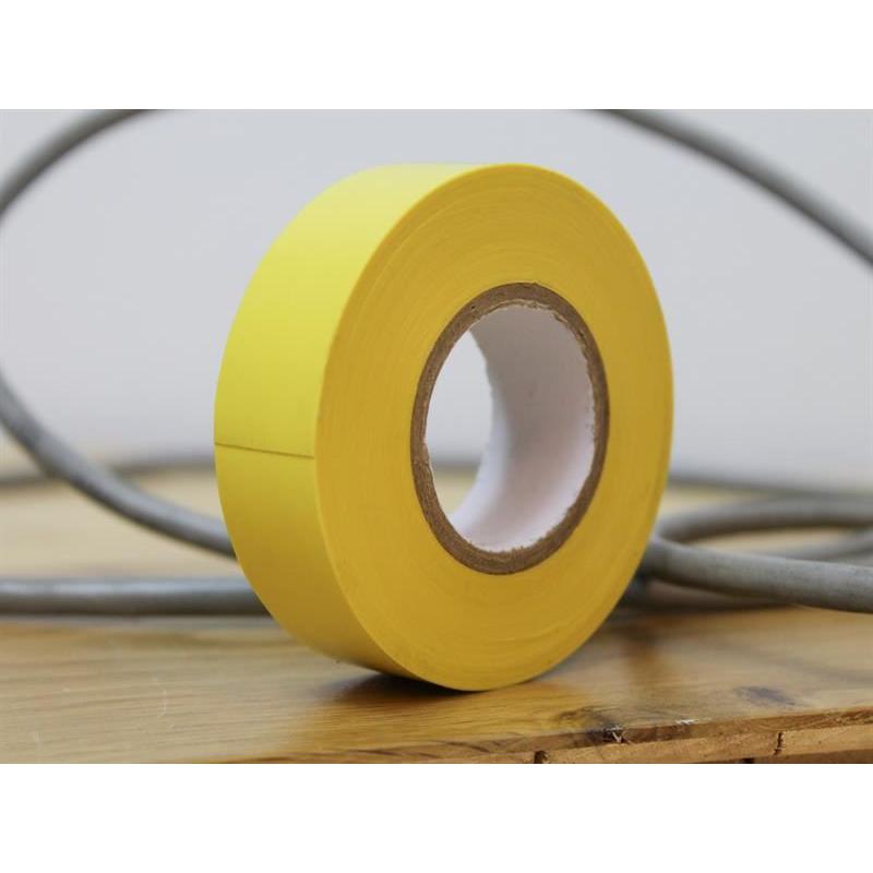Faithfull PVC Electrical Tape Yellow 19mm x 20m Faithfull - RockBottom Northampton