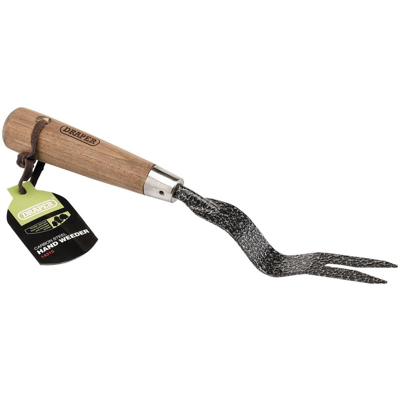 Draper Carbon Steel Heavy Duty Hand Weeder with Ash Handle, 125mm 14315 Draper - Town Tools 