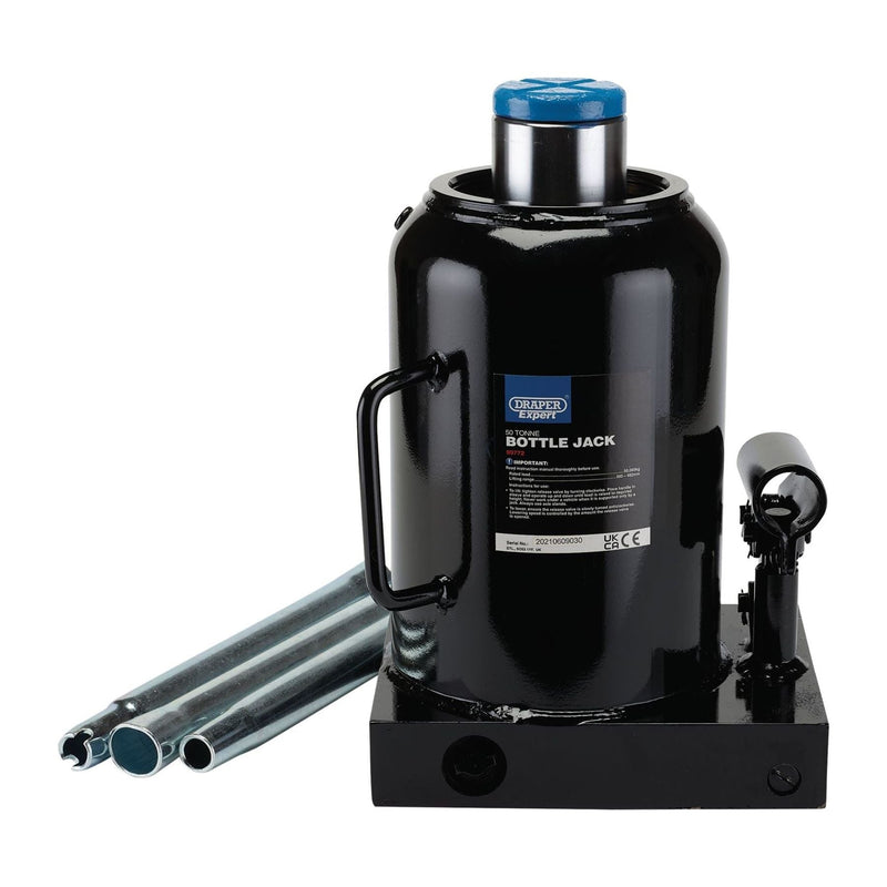 Draper Expert Hydraulic Bottle Jack, 50 Tonne 99772 Draper - Town Tools 