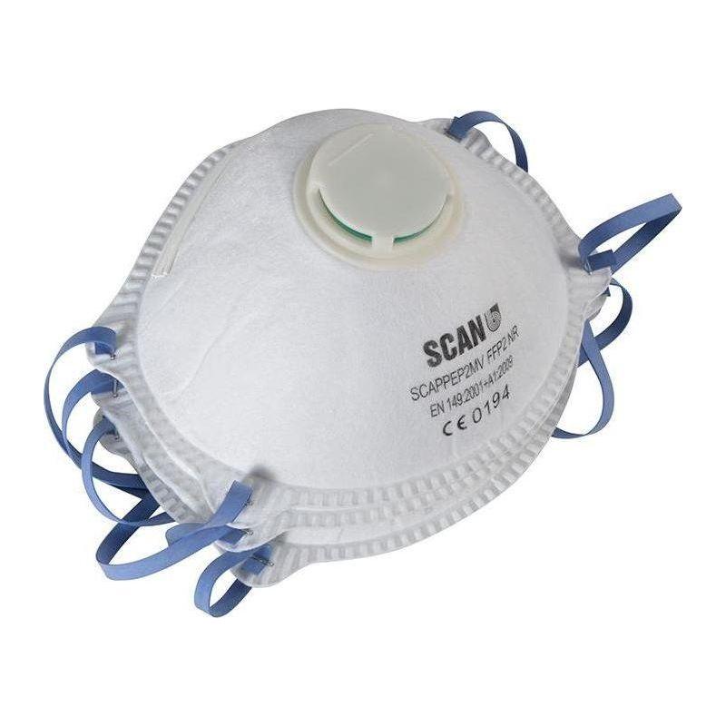 Scan Moulded Disposable Mask Valved FFP2 Protection (Pack 3) Scan - RockBottom Nothampton