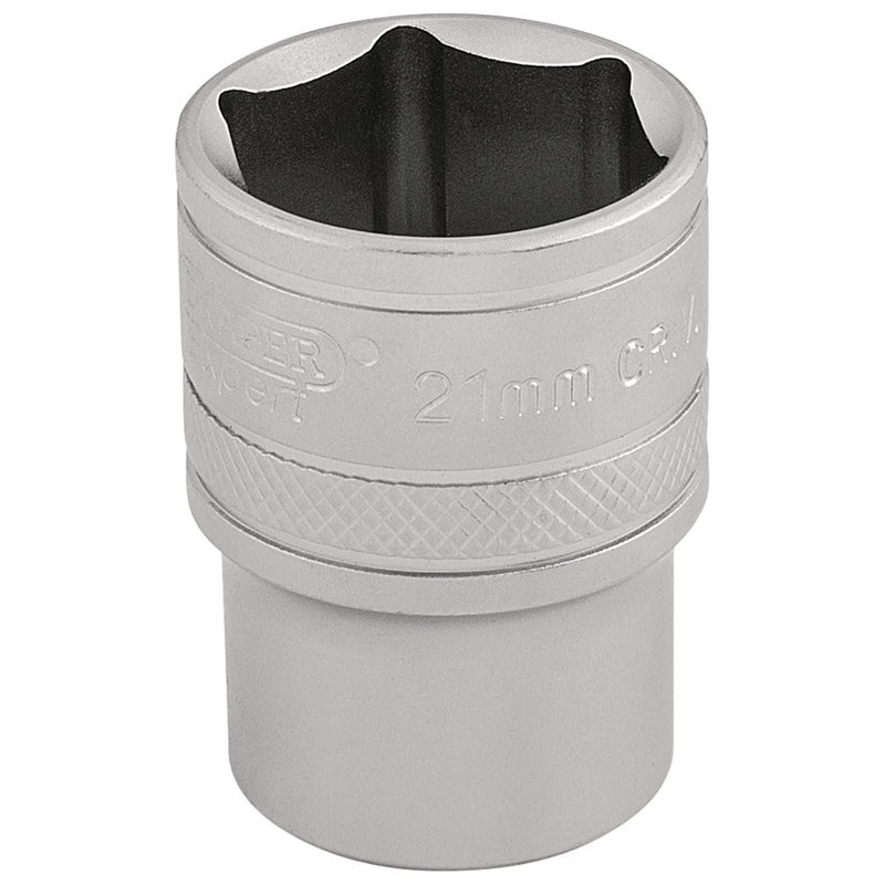 Draper 6 Point Metric Socket, 1/2" Sq. Dr., 21mm Draper - Town Tools