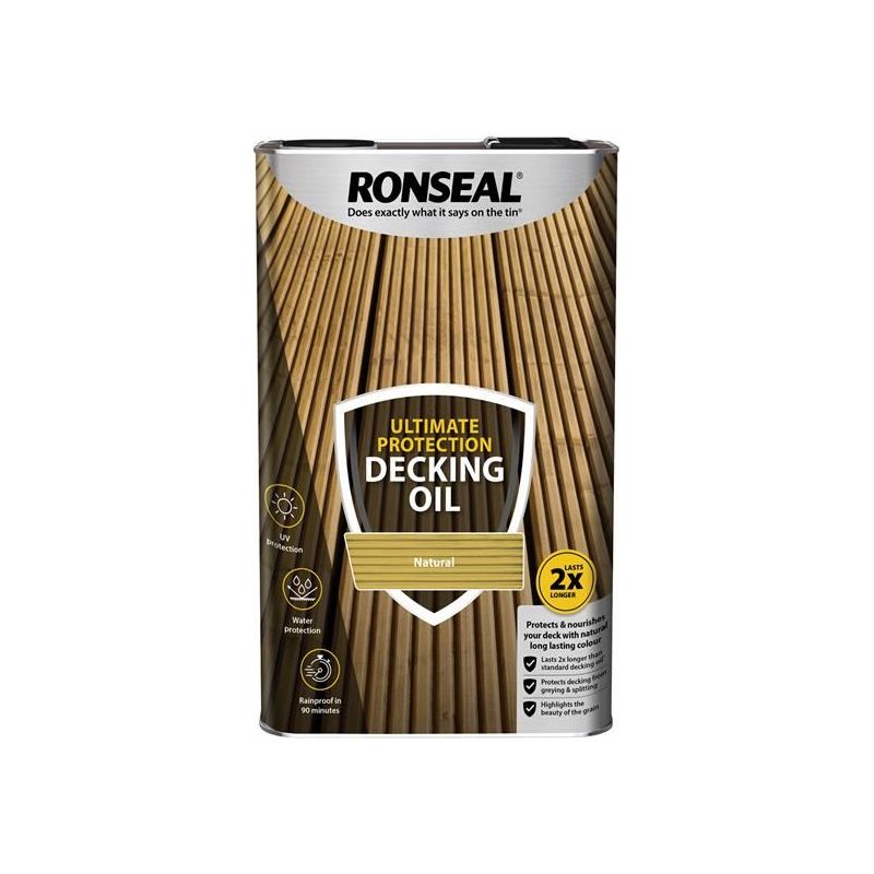 Ronseal Ultimate Protection Decking Oil Natural 5 litre Ronseal - RockBottom Nothampton