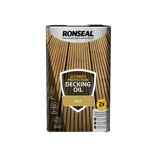 Ronseal Ultimate Protection Decking Oil Natural 5 litre Ronseal - RockBottom Nothampton