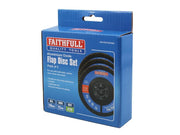 Faithfull Aluminium Oxide Flap Disc 115 x 22mm 120 Grit (3 Pack) Faithfull - RockBottom Northampton