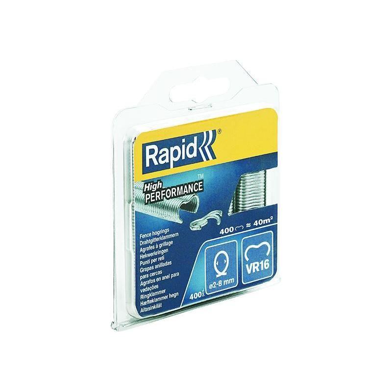 Rapid VR16 Fence Hog Rings Pack 400 Galvanised Rapid - RockBottom Nothampton
