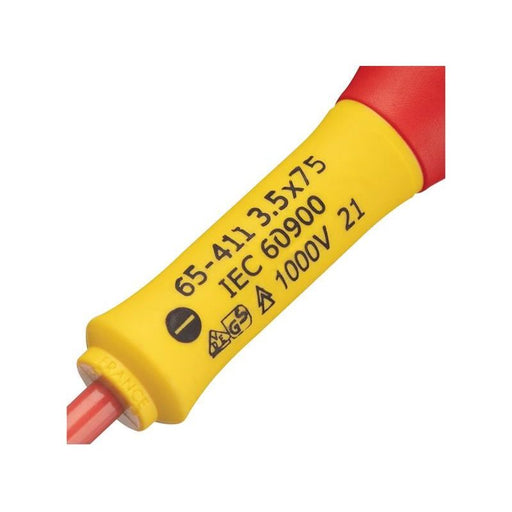 Stanley® Hand Tools FatMax® VDE Insulated Screwdriver Parallel Tip 3.5 x 75mm STANLEY® Hand Tools - RockBottom Nothampton
