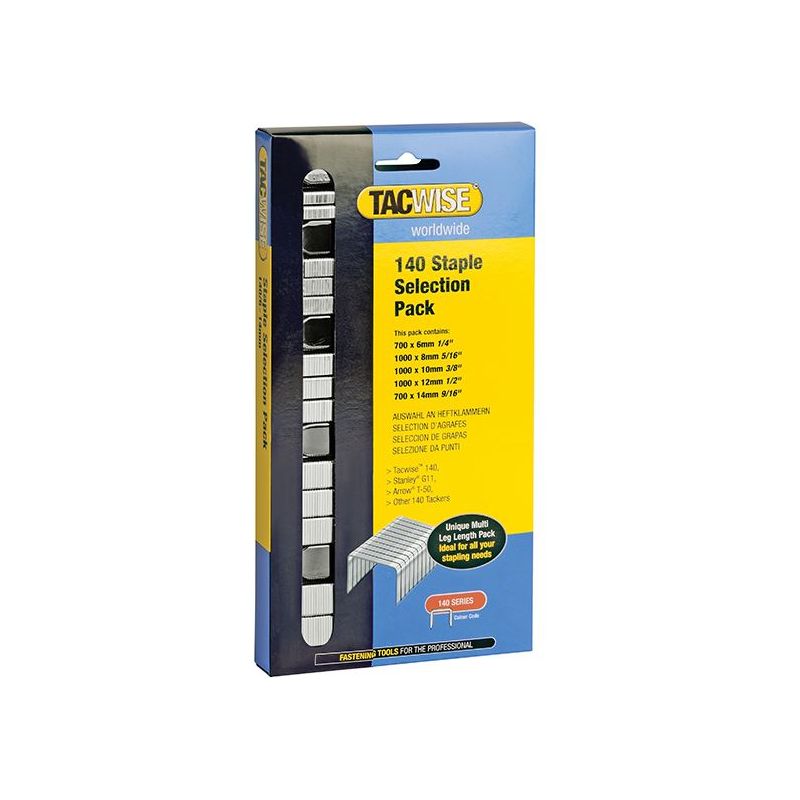 Tacwise 140 Heavy-Duty Staples (Type T50 G) Selection (Pack 4400) Tacwise - RockBottom Northampton