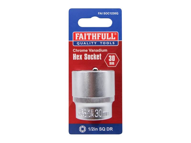 Faithfull Hex Socket 1/2in Drive 30mm Faithfull - RockBottom Northampton