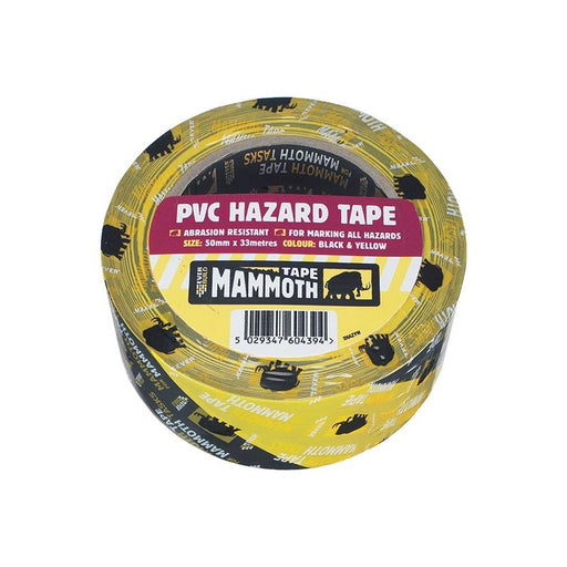 Everbuild Sika PVC Hazard Tape Black / Yellow 50mm x 33m Everbuild Sika - RockBottom Northamptin