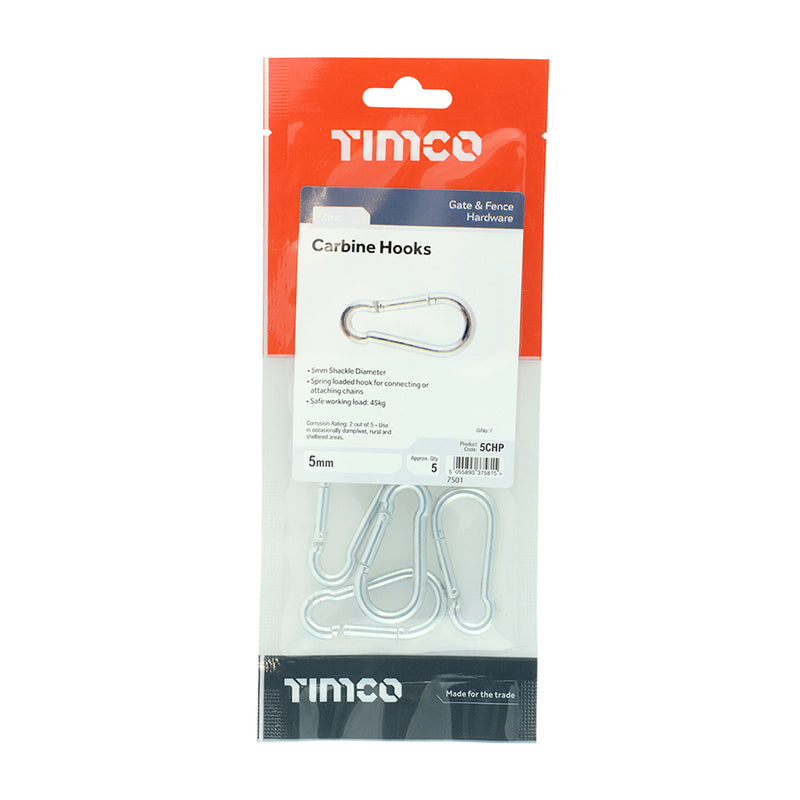 TIMCO Carbine Hooks Silver — Bag