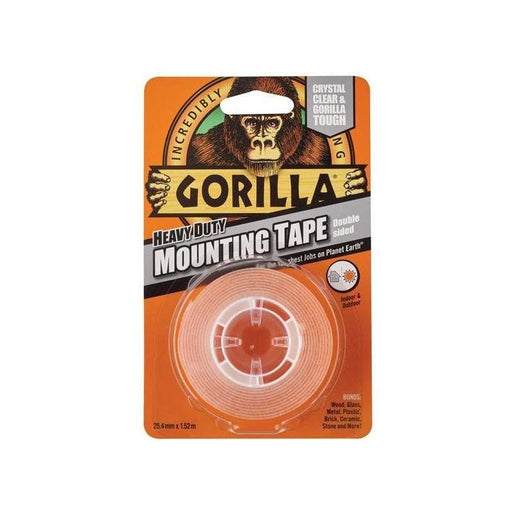 Gorilla Glue Gorilla Heavy-Duty Mounting Tape 25.4mm x 1.52m Crystal Clear Gorilla Glue - RockBottom Northampton