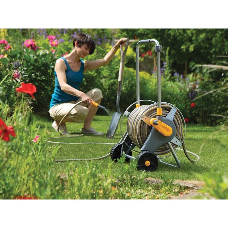 Hozelock 2436 60m Metal Pro Hose Cart & 30m of 12.5mm Hose Hozelock - RockBottom Northampton