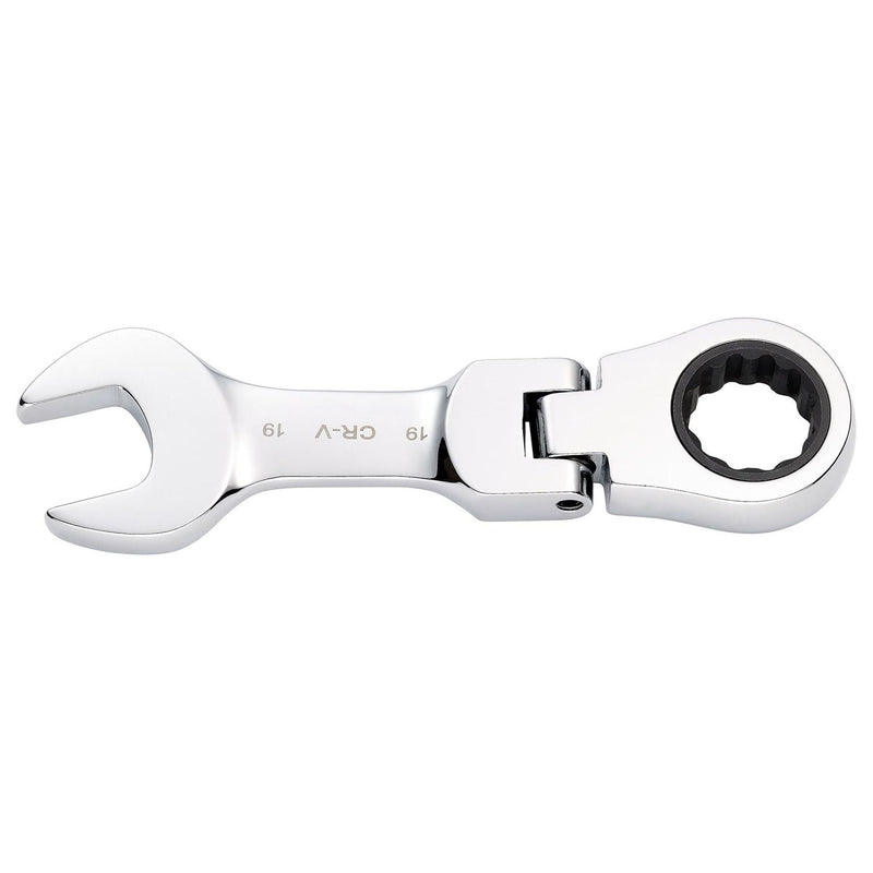 Draper HI-TORQ Metric Stubby Flexible Head Ratchet Combination Spanner, 19mm Draper - Town Tools