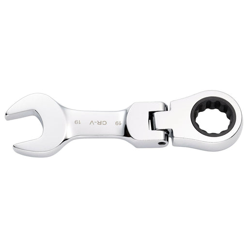 Draper HI-TORQ Metric Stubby Flexible Head Ratchet Combination Spanner, 19mm Draper - Town Tools