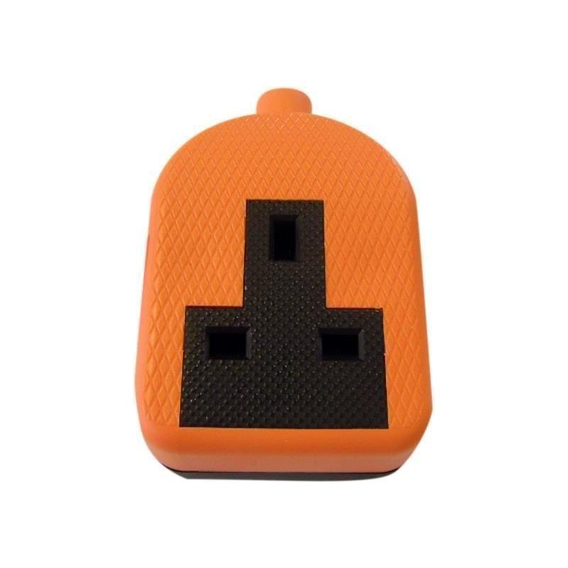 Dencon Trailing Socket 13A 1-Gang Orange Dencon - RockBottom Northampton