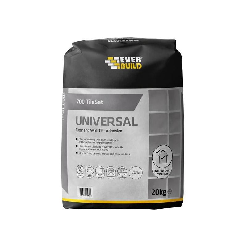 Everbuild Sika 700 TileSet Universal White 20kg Everbuild Sika - RockBottom Northamptin