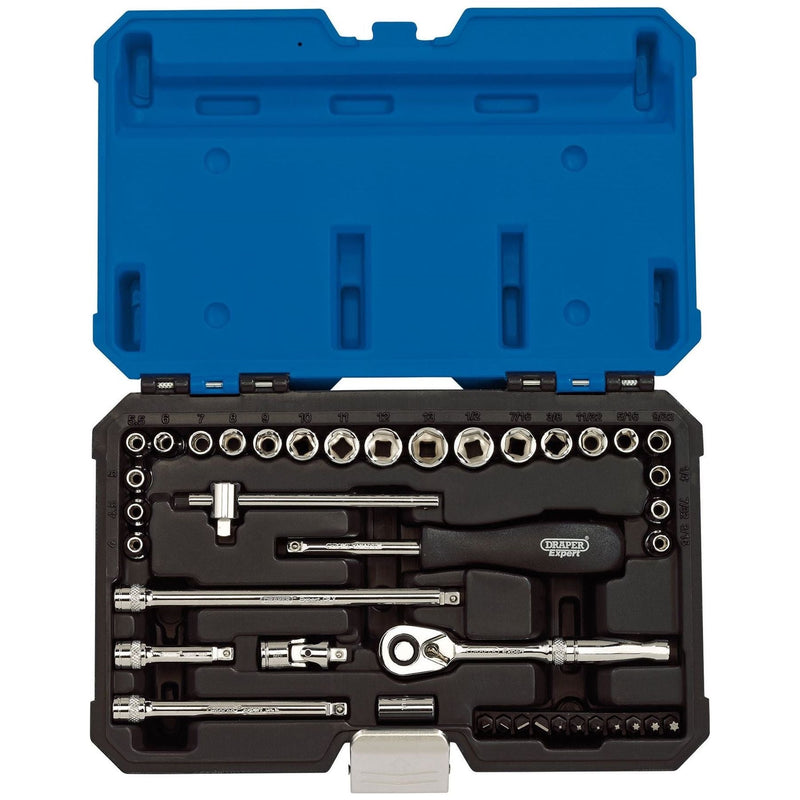 Draper Combined MM/AF Socket Set, 1/4" Sq. Dr. (40 Piece) 16464 Draper - Town Tools 