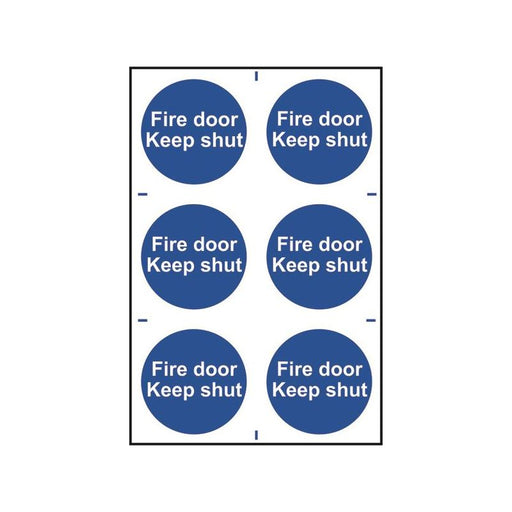 Scan Fire Door Keep Shut - 6 PVC Signs 100 x 100mm Scan - RockBottom Nothampton