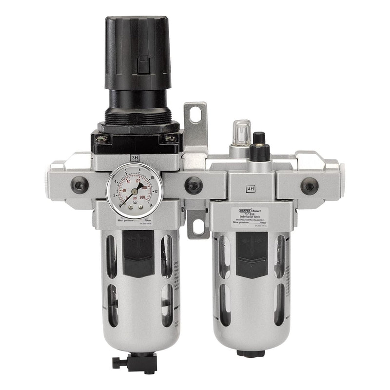 Draper 1/2" BSP Combined Filter/Regulator/Lubricator 24333 Draper - Town Tools 