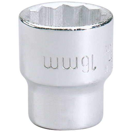 Draper Elora Bi-Hexagon Socket, 3/8" Sq. Dr., 16mm 25929 Draper - Town Tools 