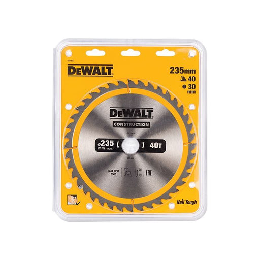 Dewalt Power Tools Portable Construction Circular Saw Blade 235 x 30mm x 40T DeWALT Power Tools - RockBottom Northampton