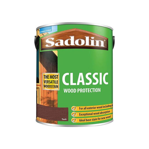 Sadolin Classic Wood Protection Teak 5 litre Sadolin - RockBottom Nothampton