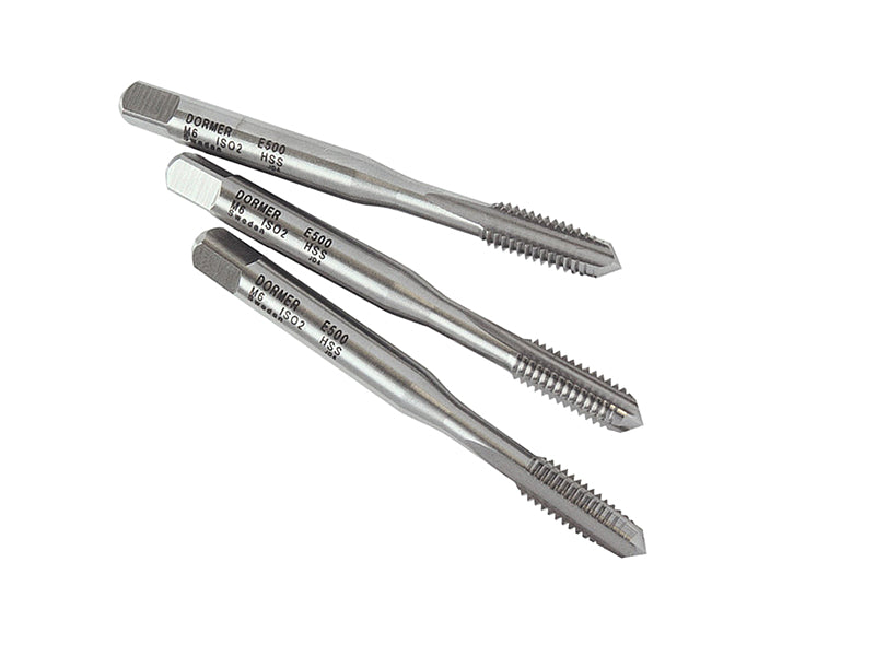 Dormer - E500 HSS Coarse Tap Straight Flute 3mm Set of Three