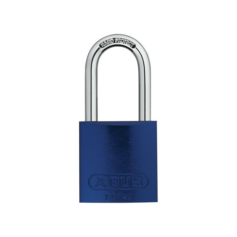 Abus Mechanical 72/40mm Aluminium Padlock 40mm Long Shackle Blue Keyed Alike TT60121 ABUS Mechanical - RockBottom Northampton 