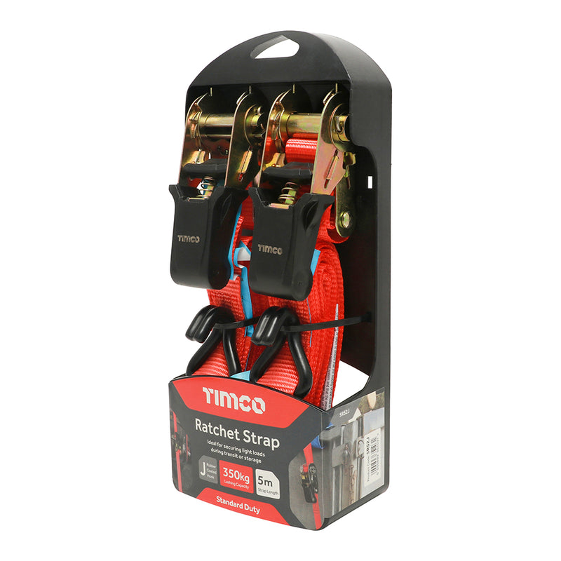 TIMCO J Hook Ratchet Strap Heavy Duty - 10m x 50mm