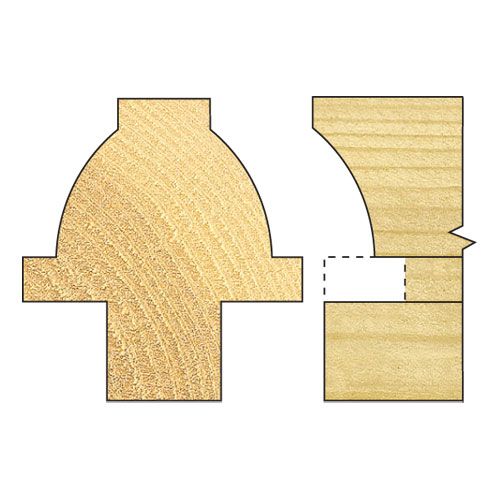 6/51X1/2TC - Sash bar ovolo joint cutter 17mm radius