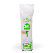 60 Snug Fit Bin liners 30L Drawstring Handle Bin Bags - Compatible with G' Size Bins